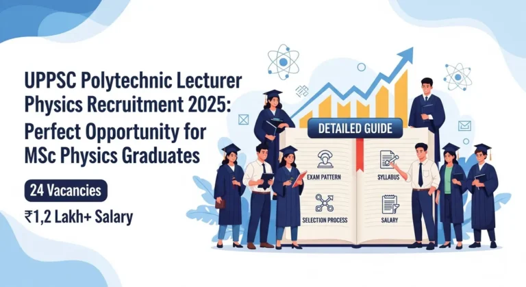 UPPSC Polytechnic Lecturer Physics Recruitment 2025: Perfect Opportunity for MSc Physics Graduates – 24 Vacancies, ₹1.2 Lakh+ Salary 8 UPPSC Polytechnic Lecturer Physics Guide