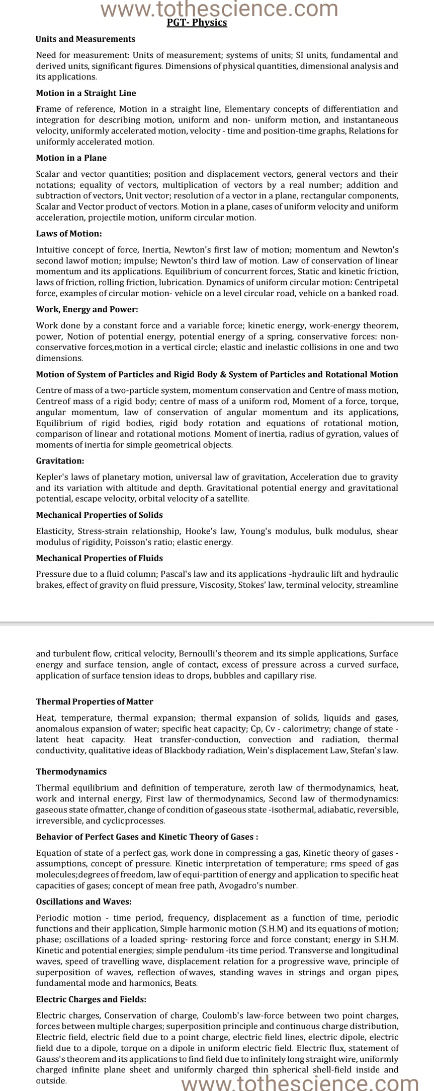 Download EMRS Tier-II PGT Physics Official Syllabus PDF 2025-26 3 EMRS PGT Physics Syllabus (Tier-II)-i