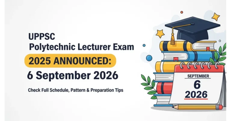 UPPSC Polytechnic Lecturer Exam Date 2025 Announced: 6 September 2026 – Check Full Schedule, Pattern & Preparation Tips 10 UPPSC Polytechnic Lecturer Exam Date 2025 Announced: 6 September 2026 – Check Full Schedule, Pattern & Preparation Tips