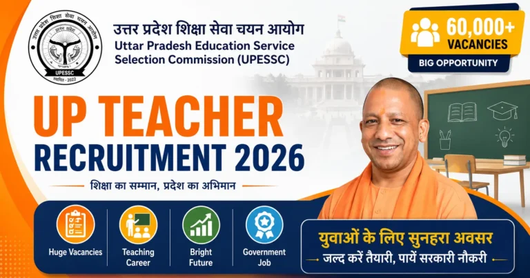 UP Teacher Recruitment 2026: 80,000+ PRT, TGT, PGT рд╡реИрдХреЗрдВрд╕реА тАФ рд▓реЗрдЯреЗрд╕реНрдЯ рдЕрдкрдбреЗрдЯ (рдЬреБрд▓рд╛рдИ 2026) 4 UP Teacher Recruitment 2026